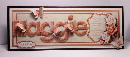 Create Any Name Coffee Roses Card Kit by Lynda Tully
