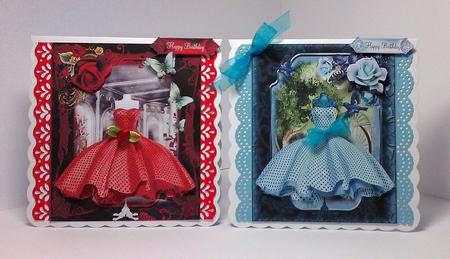 Those 1950's Style Dresses 8xtoppers and Decoupage by Lynda Tully