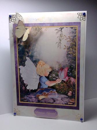 Flying Friends Fairy Card Topper by Lynda Tully