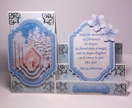 Christmas Snowman in Garden Topper, Insert & Pyramage by Lynda Tully