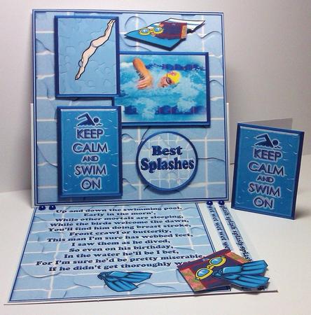 One for the Swimmer - Male - Two Page Mini-kit by Lynda Tully