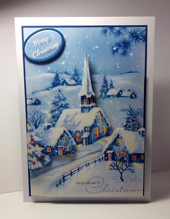 Snowy Village A5 Decoupage Ink-saving Mini Kit by Lynda Tully