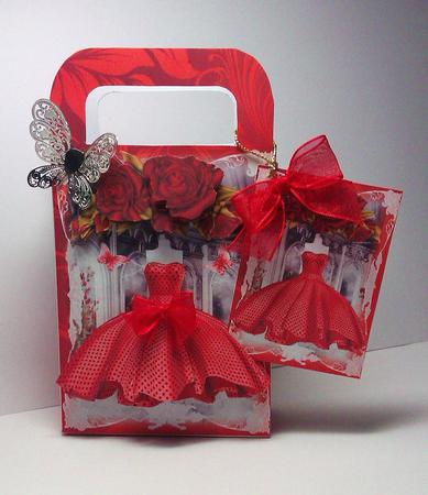 Gift Bag Red Boutique 1950's Style Mini Kit by Lynda Tully