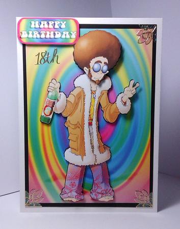Afro Hippy Dude by Lynda Tully