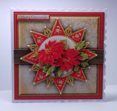 Poinsettias 8x8 Mini Kit by Lynda Tully