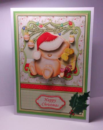 Snoozy Christmas Card Topper & Decoupage Sheet by Lynda Tully