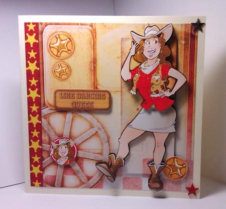 Line Dancer Lady (red) Mini Kit by Lynda Tully