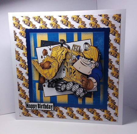 Yellow Digger Backing by Lynda Tully