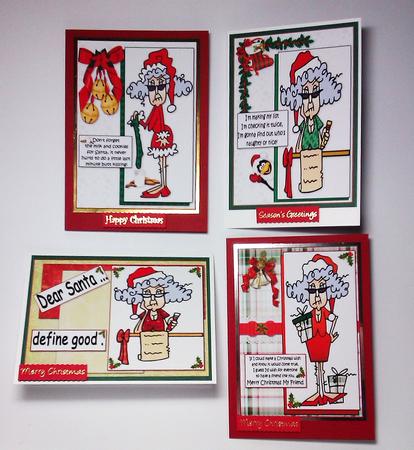Selection of 4 Stella Christmas Toppers 2 by Lynda Tully