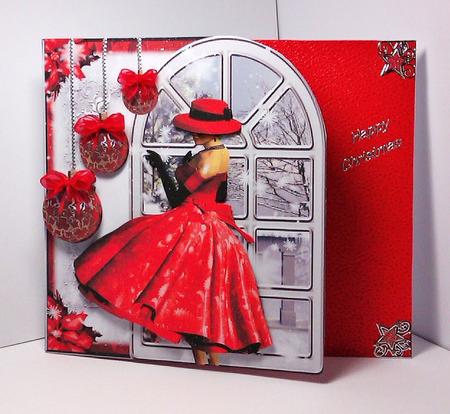 Shaped Over the Edge Topper Grace and the Christmas Window by Lynda Tully