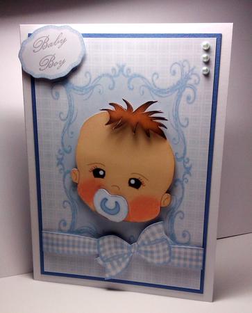 Cute Baby Boy with Dummy by Lynda Tully