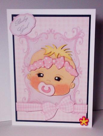 Cute Blonde Baby Girl with Dummy by Lynda Tully