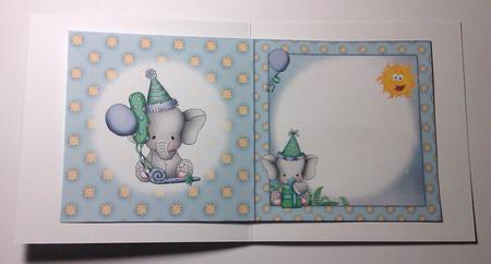 Little Baby Elephant Blank Insert by Lynda Tully
