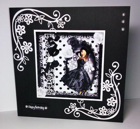 Beautiful Black and White Polka Dots and Lace by Lynda Tully