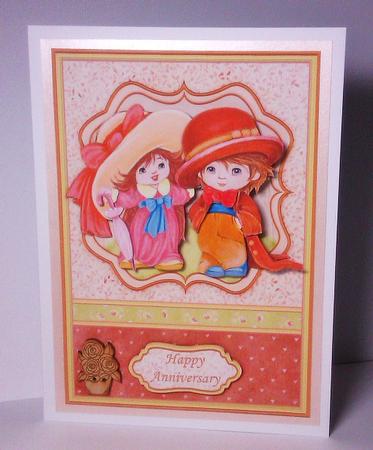 Vintage Couple Card Topper & Decoupage by Lynda Tully