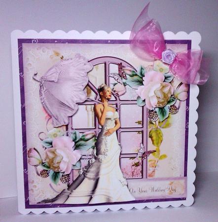 The Beautiful Bride Card Front 8x8 Kit by Lynda Tully