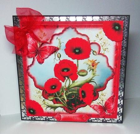 The Poppy Fields Card Front Mini Kit by Lynda Tully