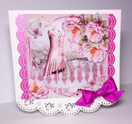 Beautiful Pink Flapper Dress and Roses by Lynda Tully