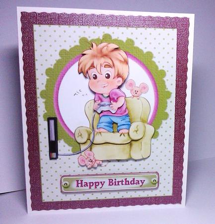 Young Birthday Boy Gamer by Lynda Tully