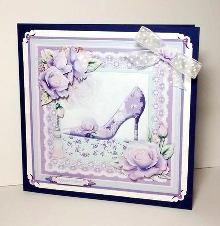 Shabby Chic Shoe Purple 8x8 Mini Kit by Lynda Tully