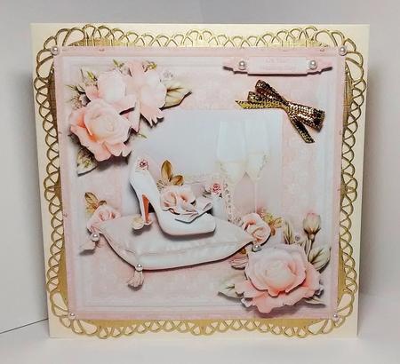Wedding Shoe & Roses 8x8 Mini Kit & Decoupage by Lynda Tully