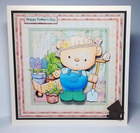 Green Thumb Ted 8x8 Mini Kit & Decoupage for Men by Lynda Tully