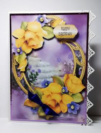 Floral Golden Frame Bumper Kit by Lynda Tully