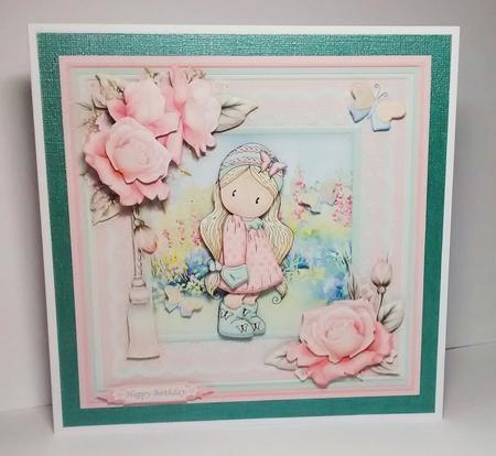 Chloe Loves Butterflies 8x8 Mini Kit & Decoupage by Lynda Tully
