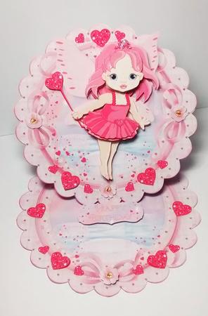 Fairy Dust Scalloped Round Easel Card Mini Kit by Lynda Tully