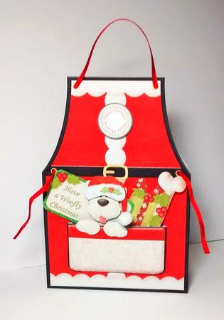Christmas Santa Apron & Westie Tent Card Mini Kit by Lynda Tully