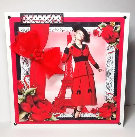 Vintage Paris Fashion Card Front Kit by Lynda Tully