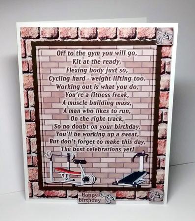 Two Male Sports Birthday Verse Toppers by Lynda Tully