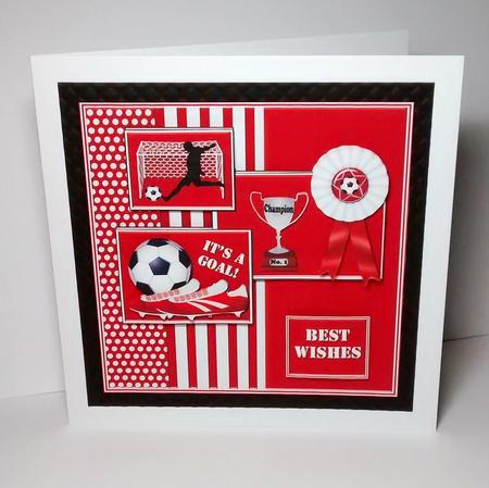 Red n White Football by Lynda Tully