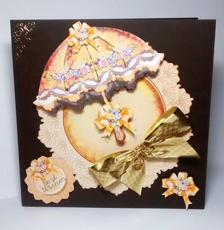 Beautiful Orange Vintage Umbrella by Lynda Tully