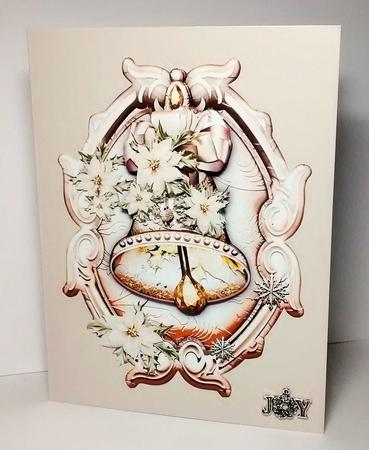 Cream Vintage Christmas Bell by Lynda Tully