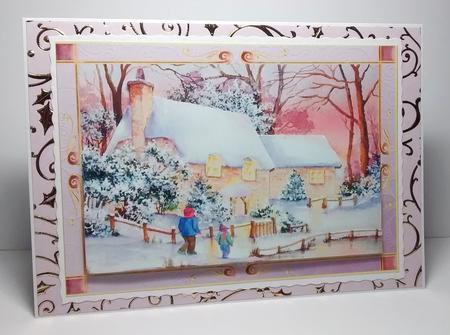Watercolour Winter Cottages + Decoupage by Lynda Tully