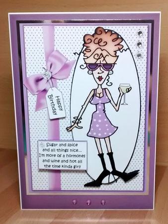Rita a Sugar and Spice Girl Quick Card by Lynda Tully