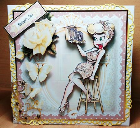 Retro Selfie Card Front Kit by Lynda Tully