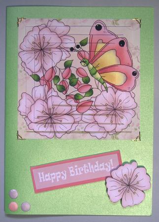 Butterfly and Floral Pyramid by Lynda Jones