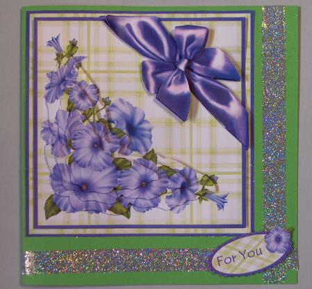 Morning Glory - Best of Both Worlds Card Front by Lynda Jones