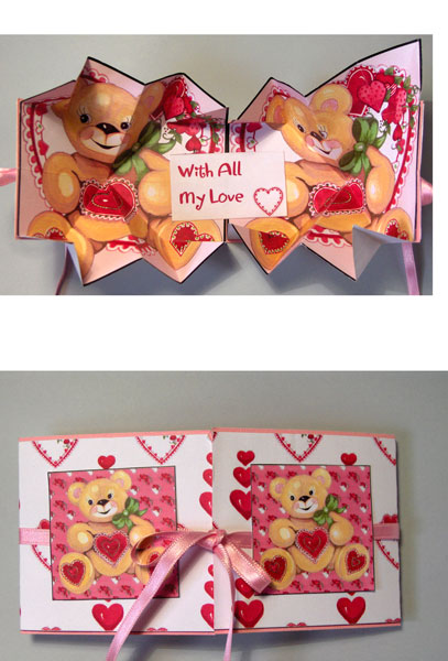 A Bear with Heart Exploding Card by Lynda Jones