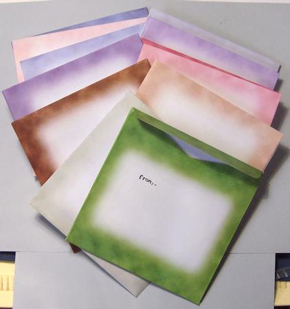 Bumper Value Pack of Square Envelopes in Pretty Rose Colours by Lynda Jones