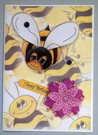 Bee Happy Velllum by Lynda Jones