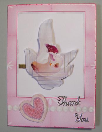 Orchid Card Front with Pyramage by Lynda Jones