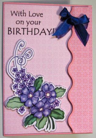Quick Kard - Ladies Floral Birthday in Pink by Lynda Jones