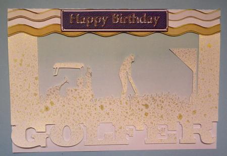 Golfer Frame Card by Lynda Jones