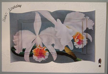 Calm Orchid Tunnel Book Sheet by Lynda Jones