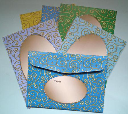 Gold Metallic Swirls 5 x 7 Envelope Kit Men's DIY Colours by Lynda Jones