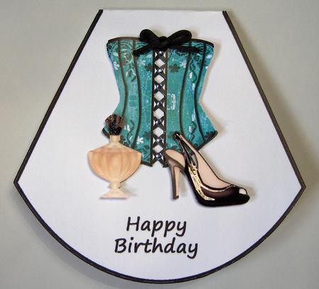 Teale Corset Wobble Card by Lynda Jones