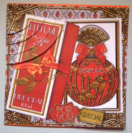 Fire Opal Boxed Perfume for You 6in Duo Corner Stacker by Lynda Jones